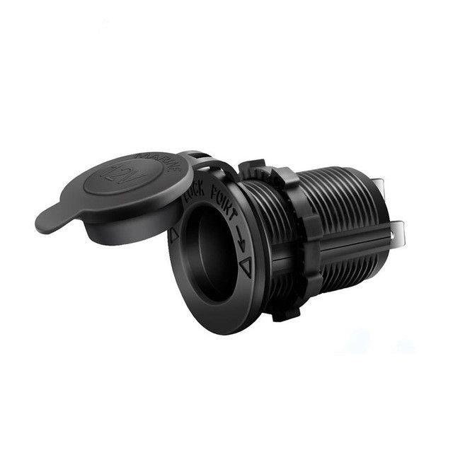 Presa Per Auto Accendisigari 12-24v Lighter Socket In Plastica Resistente Al