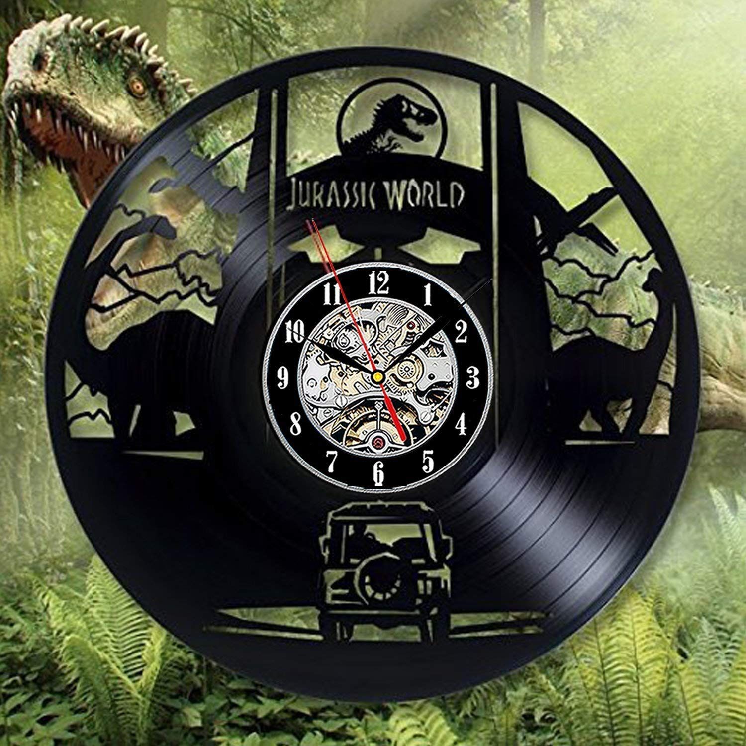 Diy Gift For Clock Jurassic Park World Art Gift Vinyl Wall Modern