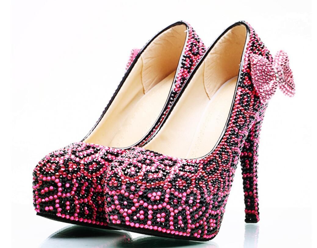 pink animal print heels