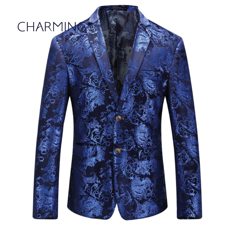 white and blue suit design