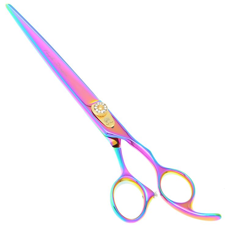 Inquieto Pertenecer a bicapa Purple Dragon 8.0 "Rainbow 3pcs Kits Tijeras para mascotas Corte de pelo  AdelgazamientoTintas de pelo curvo para peluquería canina Imported Hot  Clippers LZS0510