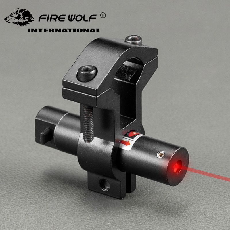 Tactical Red Laser Sight Rifle Dot Scope Switch W/ 1'' Adjustable Barrel Mount 
