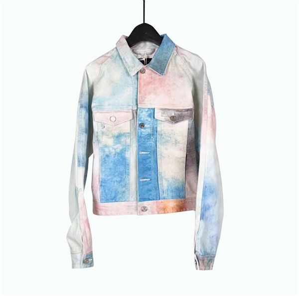 Cloud Color Rendering Denim Jacket Men 