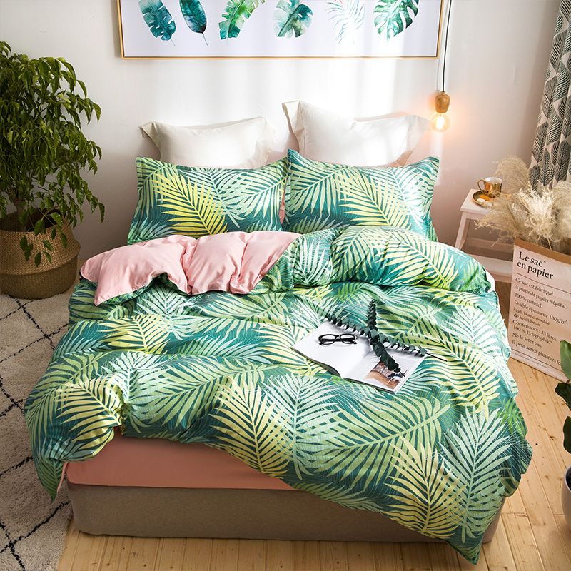 Tropical Plants Palm Leaves Bedding Sets Single Queen King Size