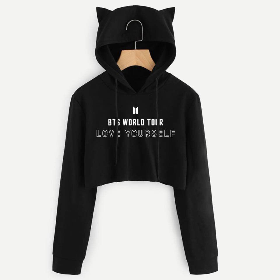 bts black and white hoodie