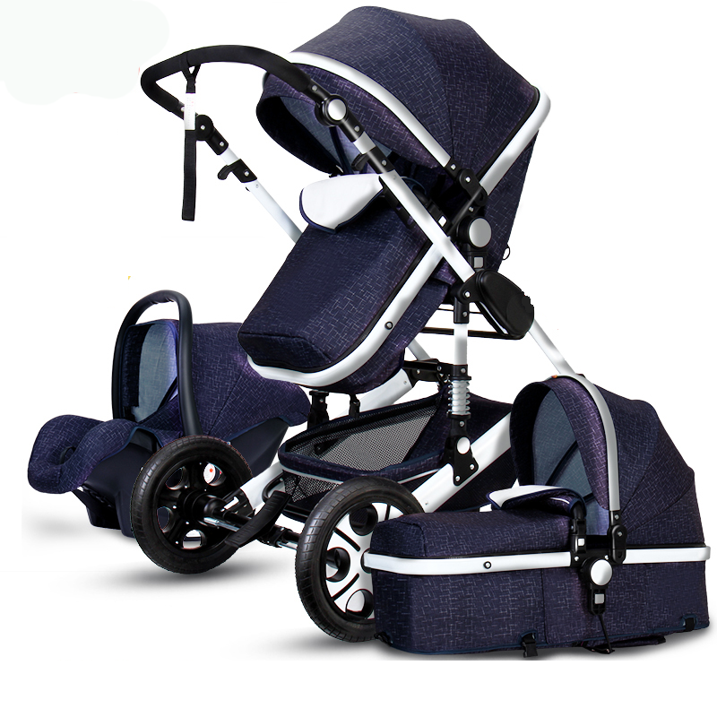 luxury baby stroller 3 in 1 with car seat