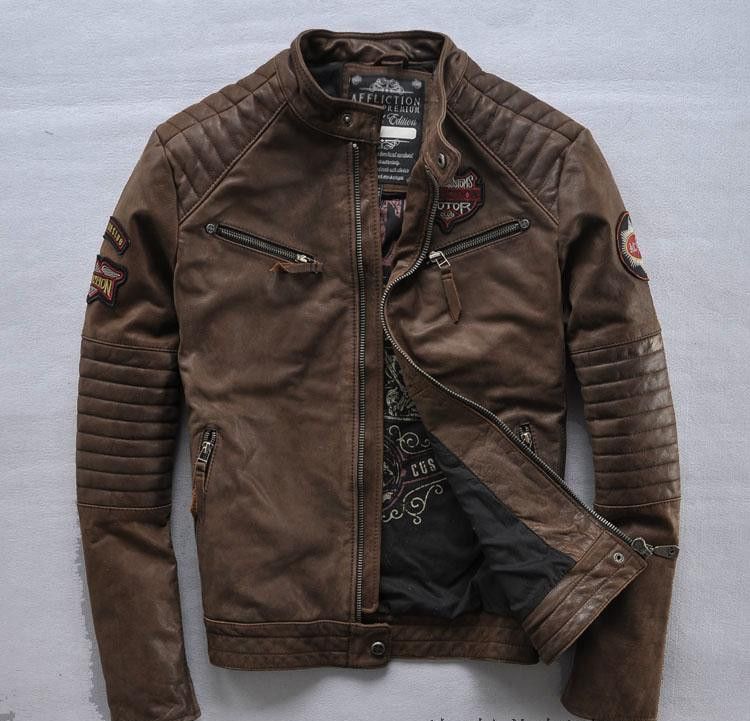 affliction american customs leather jacket