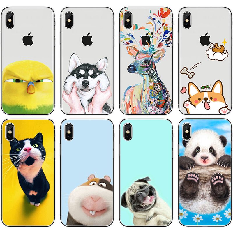 administrar Sótano Nueva Zelanda Nuevos estuches para teléfonos celulares de mascotas lindos para iPhone X  Adorable Animales Funda para teléfono