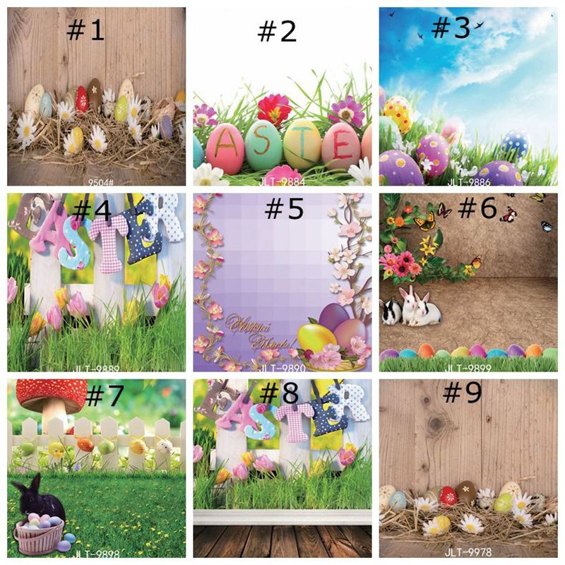 Yeele-Easter-Backdrop 3x5ft Happy Easter Photography Background Eggs Grassland Colorful Flower Photo Backdrops Pictures Studio Props Wallpaper