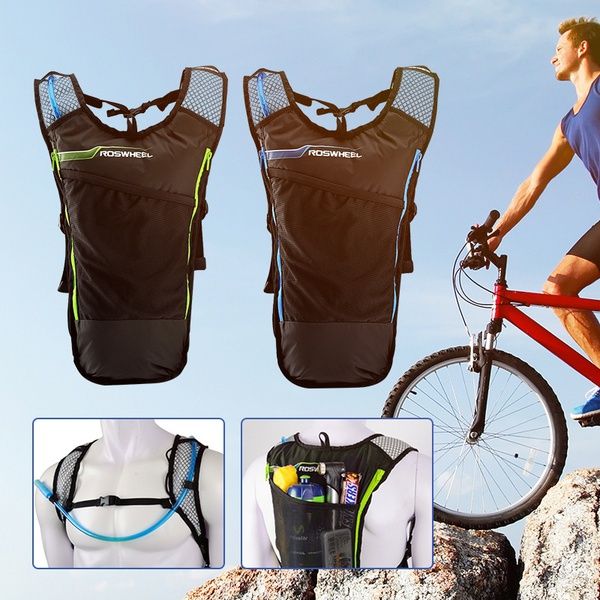 ROSWHEEL Road Mountain Bike Bicycle Cycling Bag Hydration Travel Backpack Blue