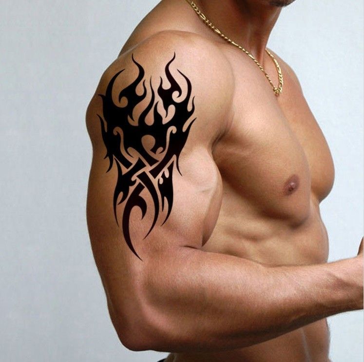 Cool Men Henna Tattoo Black Fake Tattoo Stickers Ink Waterproof Temporary Body Art For Boys Punk Rock Style Free Tattoo Art Gold Permanent Tattoo From Zhangliying0315 4 22 Dhgate Com