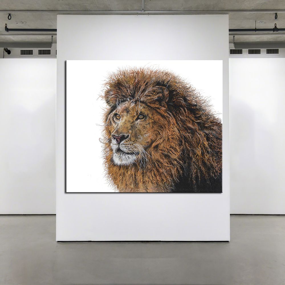 Satin Al 1 Adet Aslan Hayvan Duvar Posteri Baskili Boyama Ev