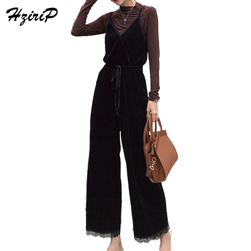 sleeveless velvet jumpsuit