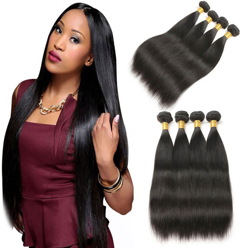 4 Bundles Deal Brazilian Straight Hair Extensions 8 30 Inch Non