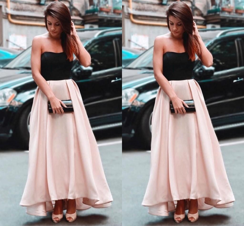 black top with pink skirt