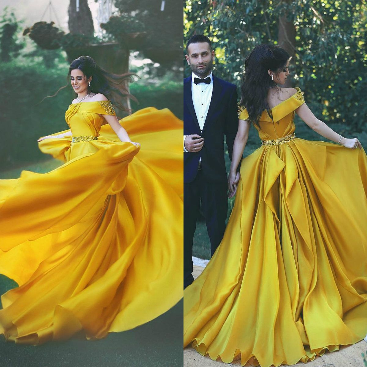 Charming Off Shoulder Evening Dresses Brand New Beaded Rhinestones