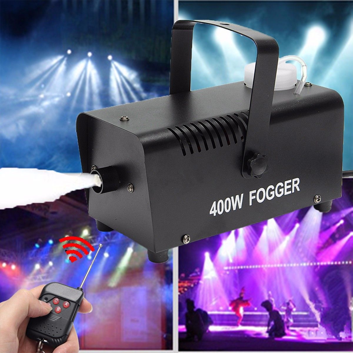 Mini LED RGB Wireless 400W Fog Smoke Mist Machine Stage Effect Disco DJ