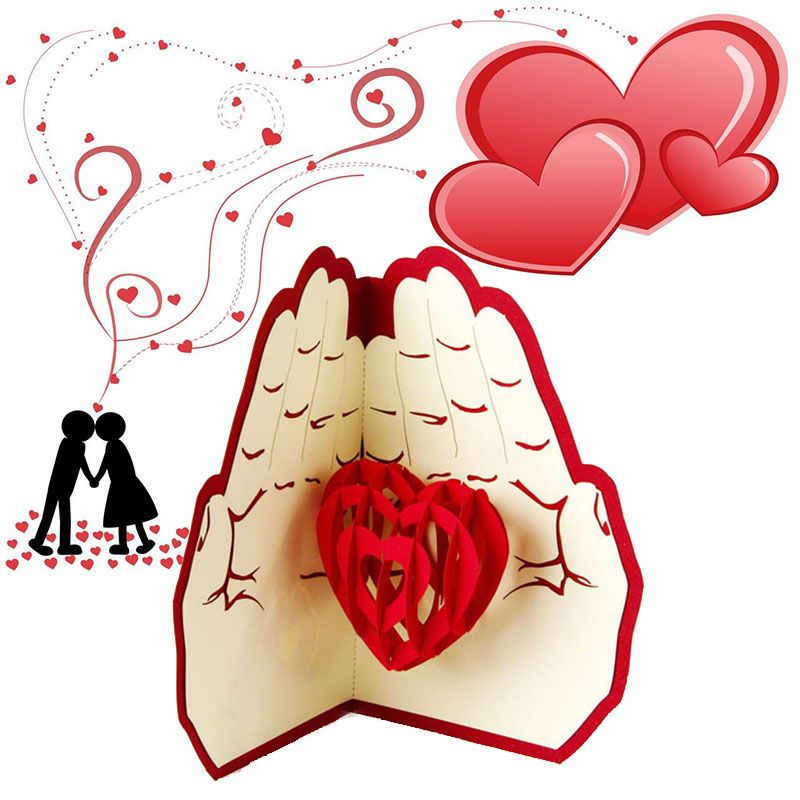 Acquista Amore In Mano 3d Pop Up Biglietto Di Auguri San Valentino Anniversario Compleanno Natale Festa Di Nozze Carte Regali Cartolina Wx9 266 A 1 18 Dal Starhui Dhgate Com