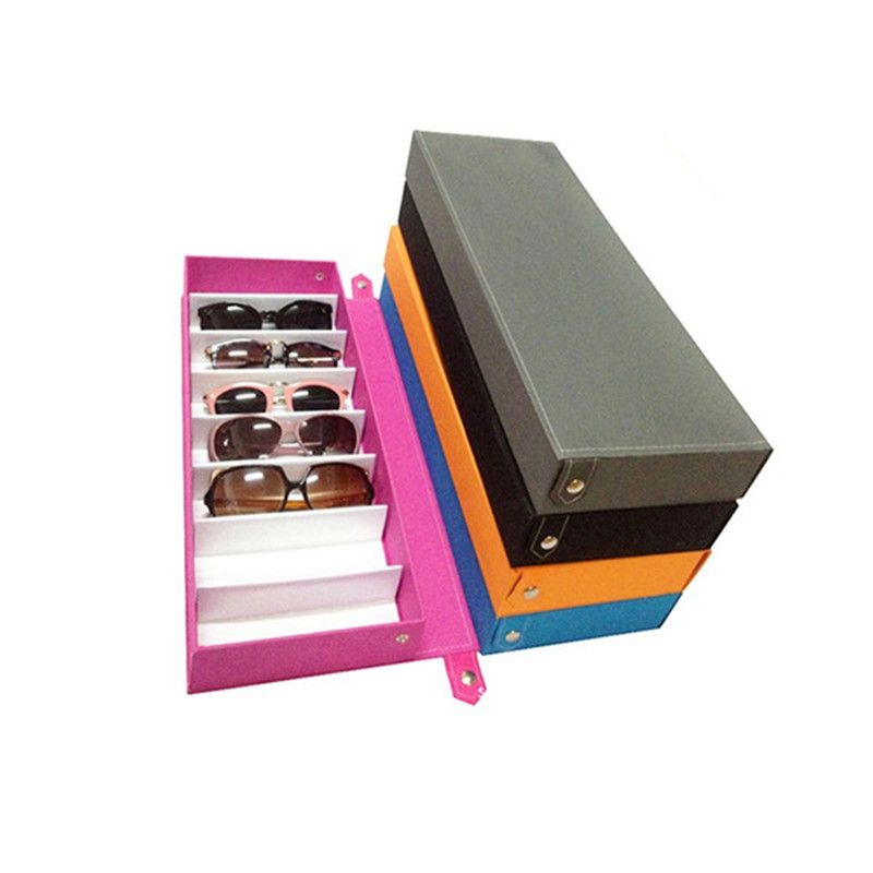 2020 Sunglasses Box Double Layer 8 Slots Eyeglass Gift Storage