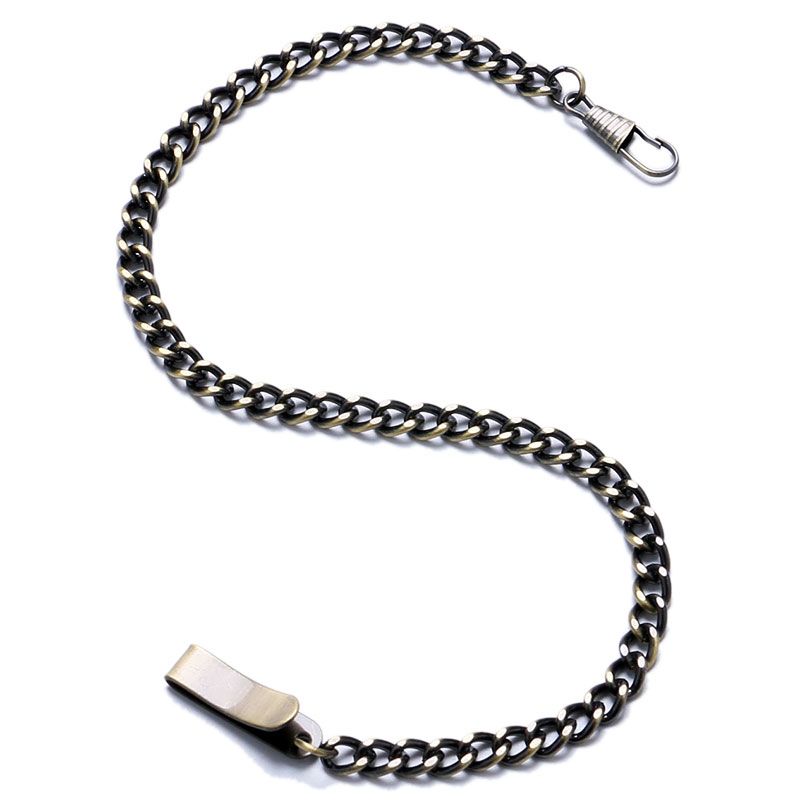 black pocket watch chain