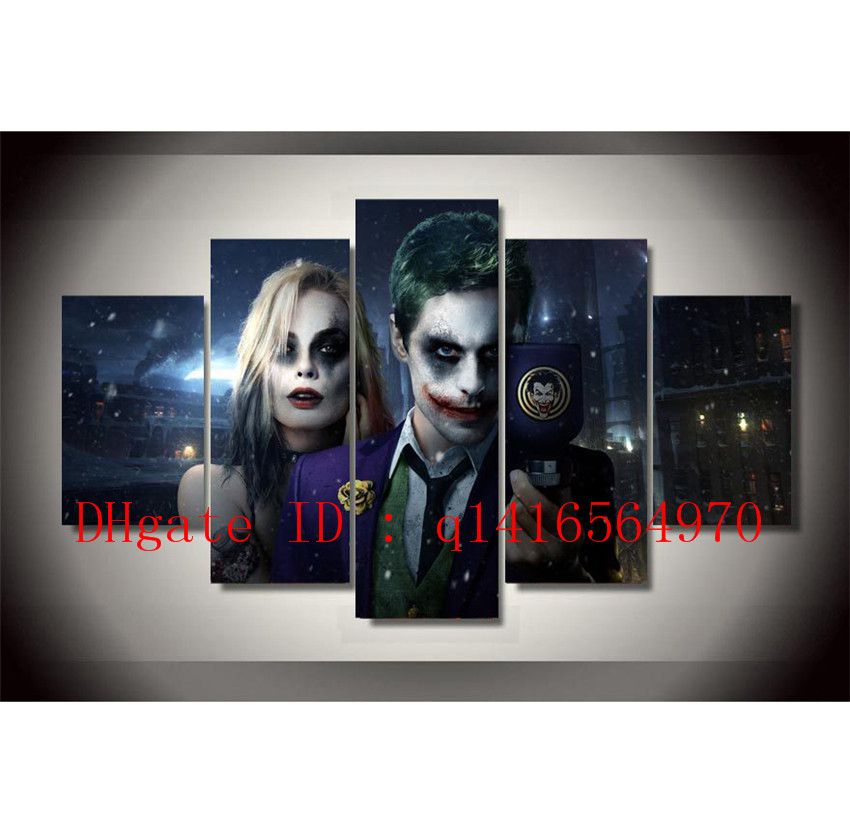 2020 Joker E Harley Quinn Canvas Prints Wall Art Oil Painting Home Decor Unframed Framed From Q1416564970 19 03 Dhgate Com