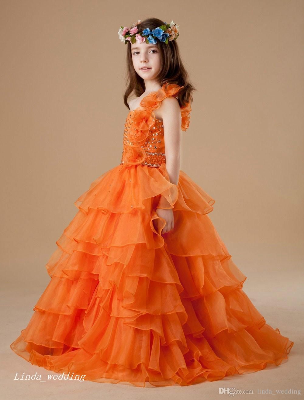 orange colour dress