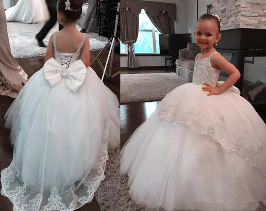 Puffy Ivory Ball Gown Flower Girl Dress 