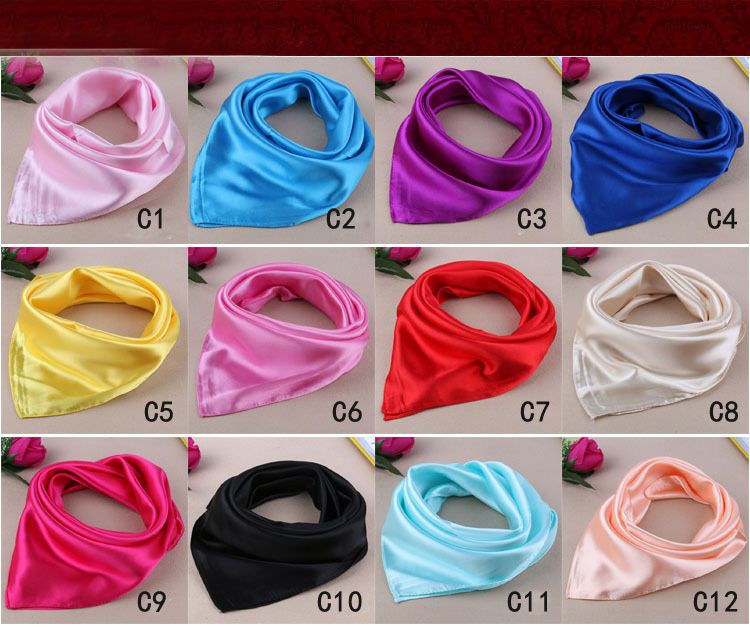 plain red silk scarf