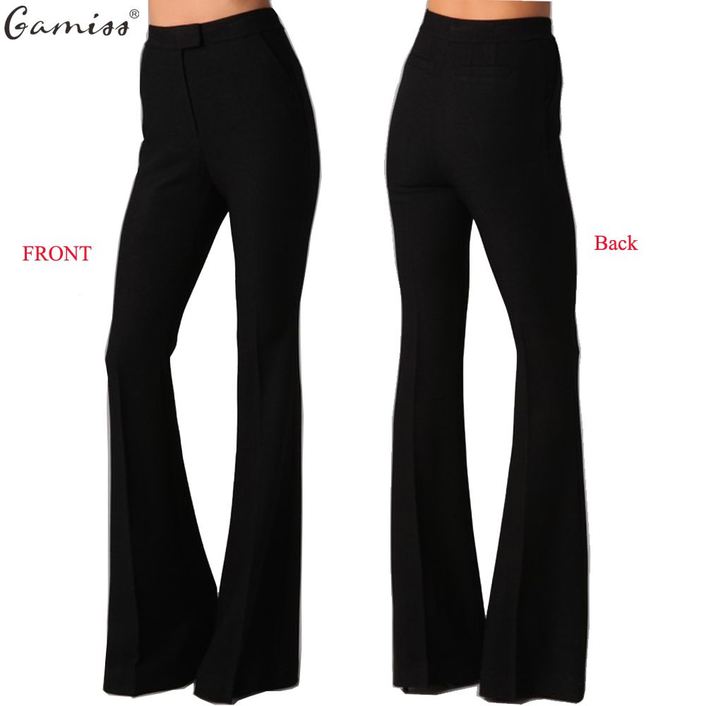 Pantalon noir large en bas Clearance