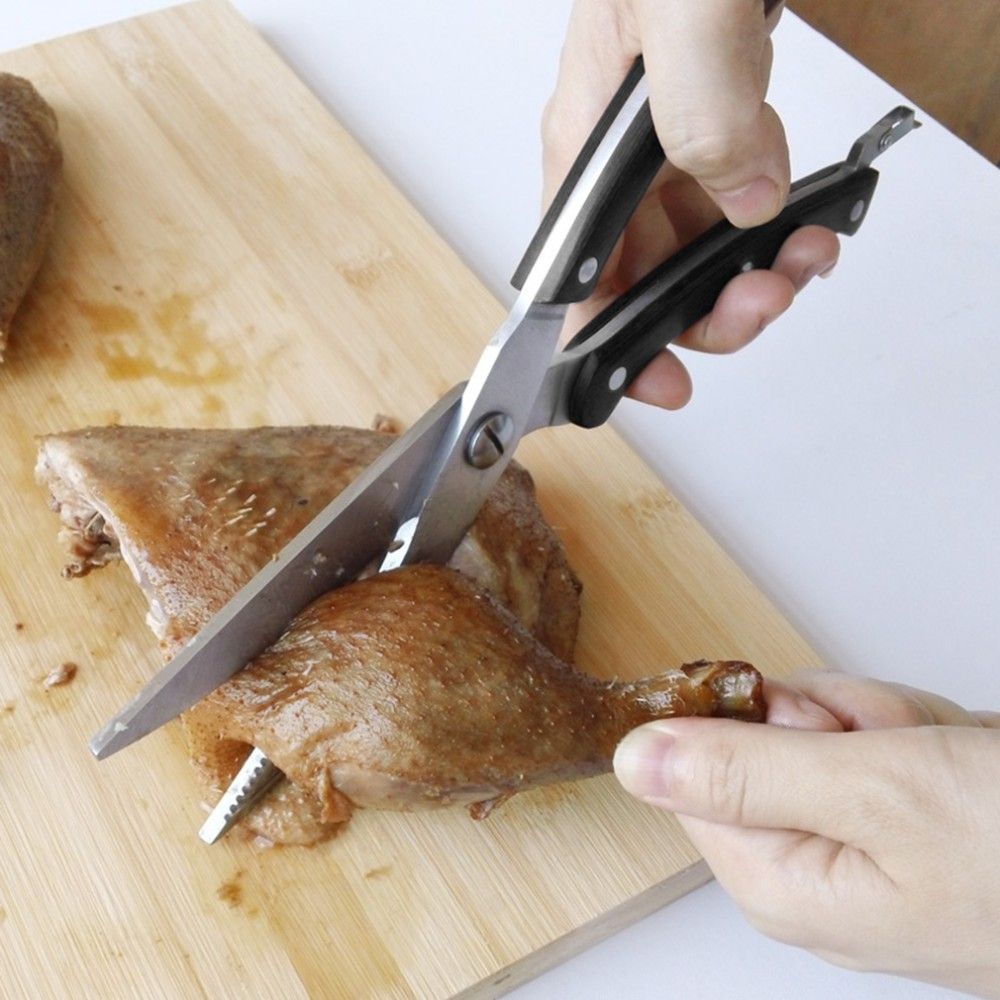 Ciseaux de cuisine avec poignées en métal pour le poulet, la