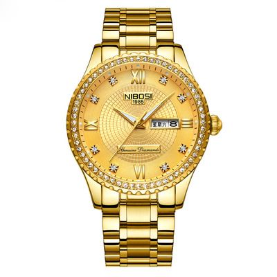 Orologio Da Uomo In Oro Massiccio Con Quadrante A Tre Puntatori, Orologio  Da Polso In Oro Massiccio, Orologio Da Uomo In Oro Pieno E Luminoso  Impermeabile Da 19,24 € | DHgate Italy