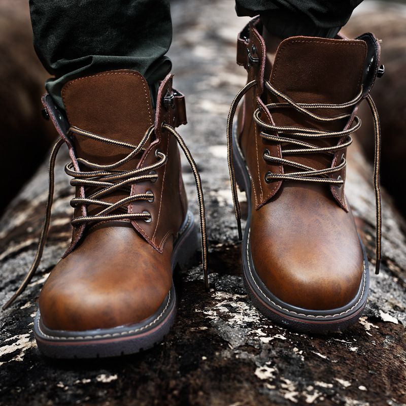 high top lace up boots mens