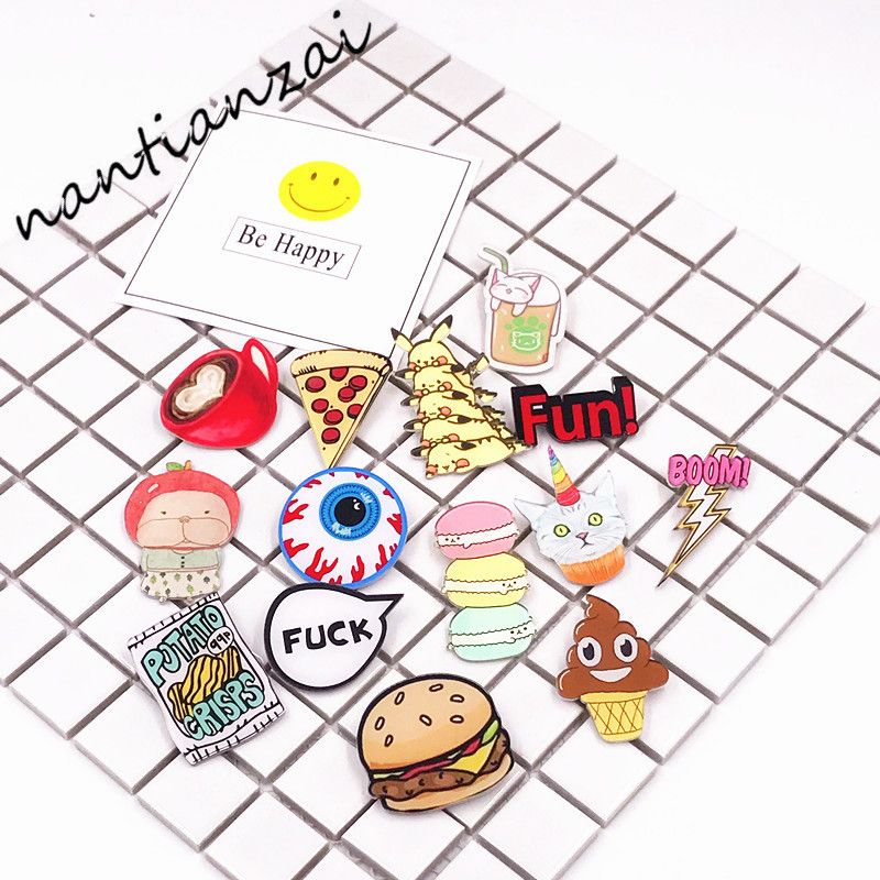 kupit optom harajuku kawaii multfilm gamburg ponchik eda akrilovye broshi znachki ryukzak odezhda brosh bulavki znachok podarok otsurfingcool v kategorii