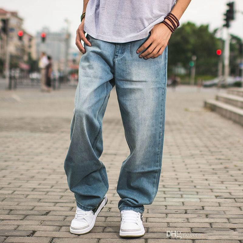 mens baggy blue jeans