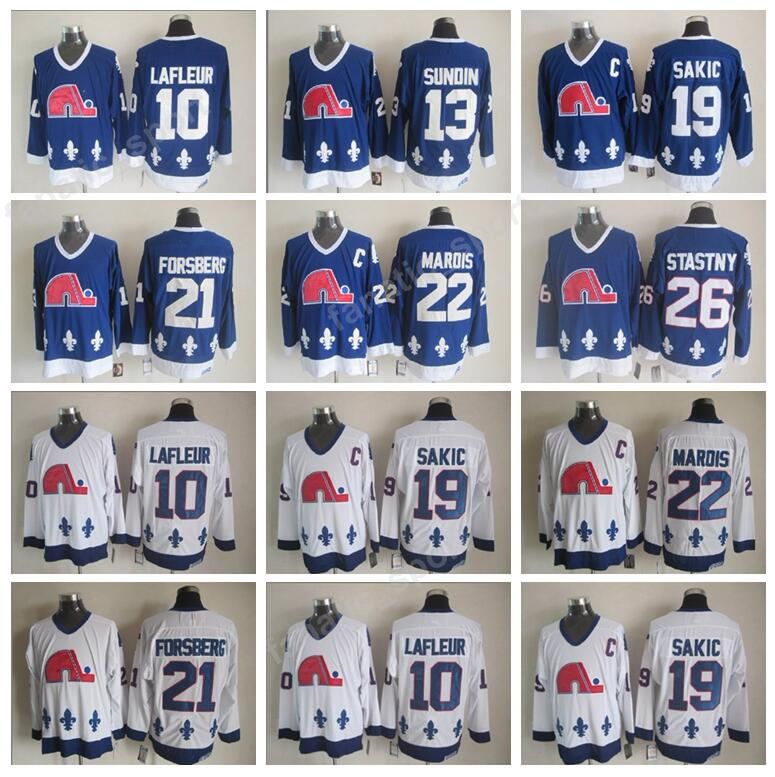 2020 Quebec Nordiques Jerseys Ice Hockey 13 Mats Sundin 21 Peter