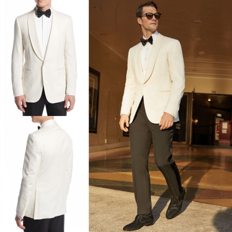 white coat and black shirt