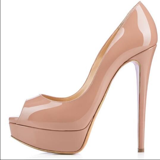 peach high heels