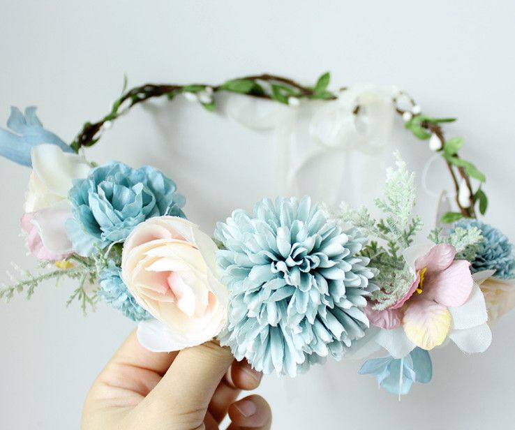 fresh flower wreath for hair