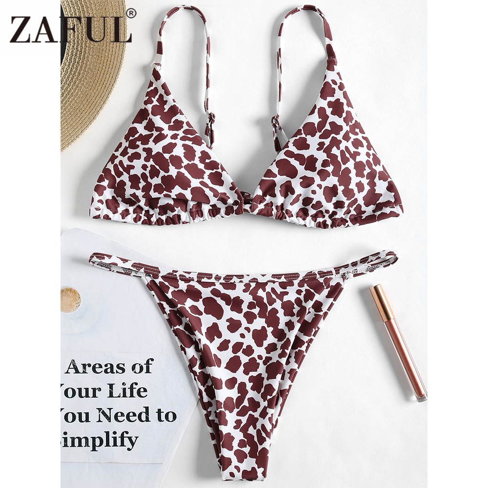 cow print bathing suit