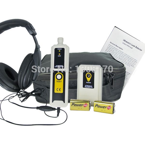40KHZ Ultrasonic Leak Detector & Transmitter Air Water Dust Leak Pressure Measurement Analysis with Headphone LED Indication 