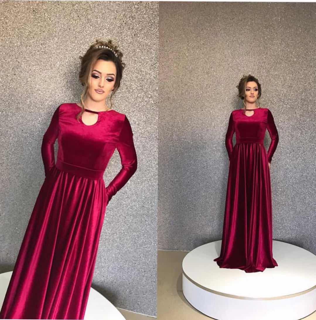 velvet simple gown