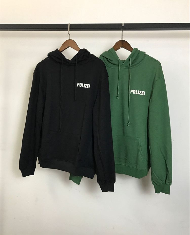 Großhandel Vetements POLIZEI Print Hoodie Männer Frauen Übergroße Pullover Hoodies Hip Hop Streetwear Männer Baumwolle Kapuzenpulli Oberbekleidung Großhandel Vetements POLIZEI Print Hoodie Männer Frauen Übergroße Pullover Hoodies Hip Hop Streetwear Männer Baumwolle Kapuzenpulli Oberbekleidung