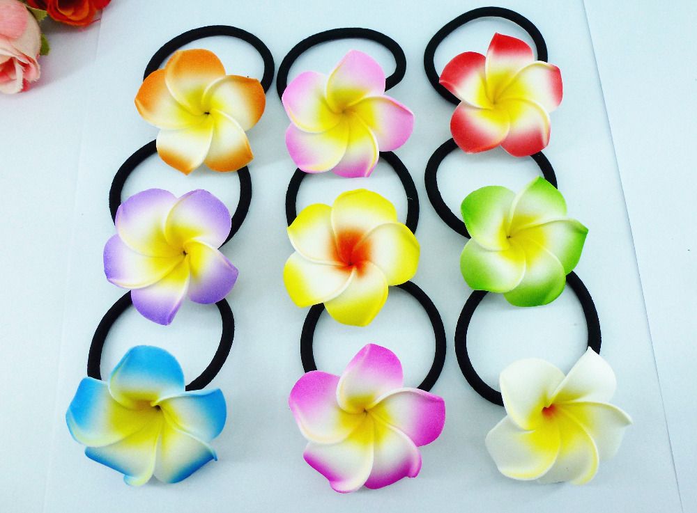 LOTTO 50 Donne Ragazze Plumeria Fiore In Schiuma Per Capelli Clip Nuovo All/'ingrosso