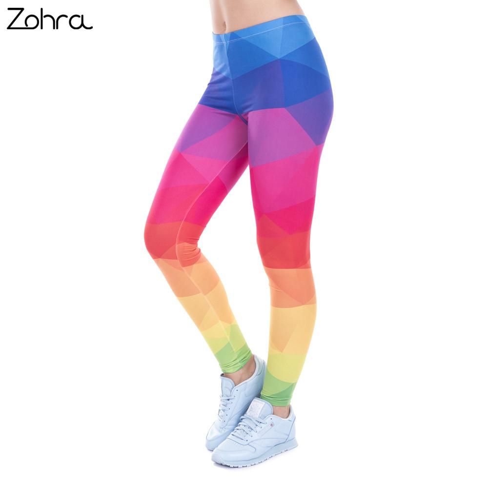 Acquistare Zohra Autumn Winter Leggings Donna Stampata Legging Triangoli  Colorati Arcobaleno Legins Vita Alta Elastico Leggins Pantaloni Donna Silm  Economico | Consegna Veloce E Qualità | DHgate Italy