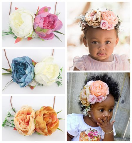 Baby Girl Headbands Artificial Flowers Hair Accessories For Girls