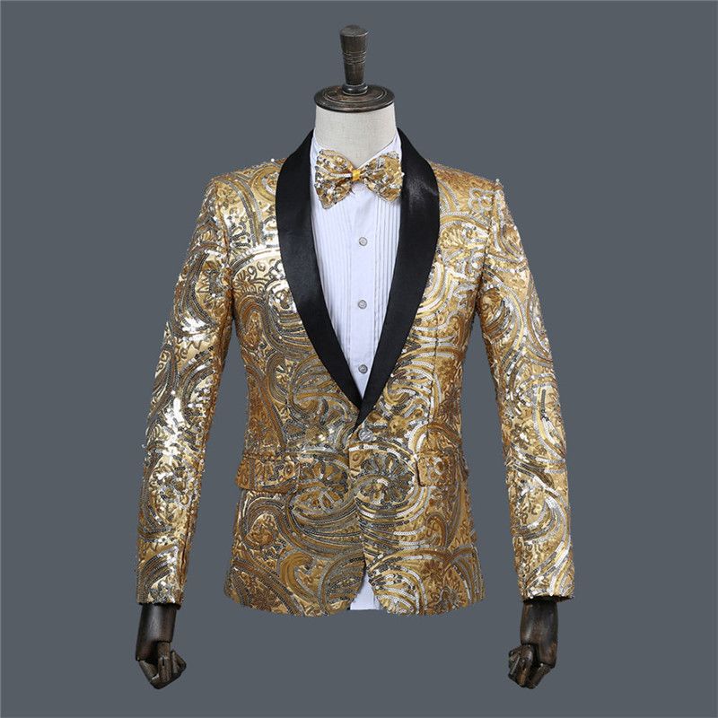 Gold Sequin Jacket Costume Pink