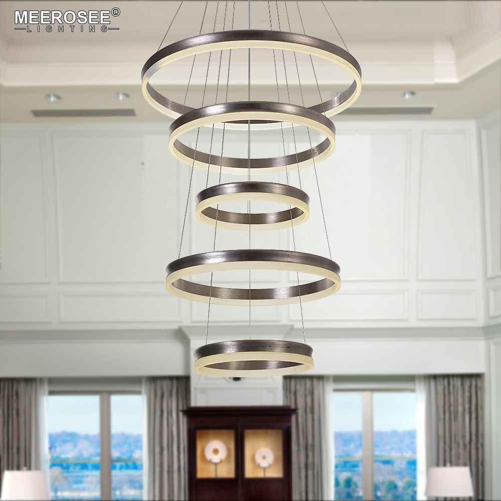Modern Led Pendant Lights 5 Circle Rings Pendant Lamp For Foryer Living Room Creative Led Lustre Hanging Home Luminaires Lantern Pendant Lights Bar Pendant Lights From Meeroseelight 942 6 Dhgate Com