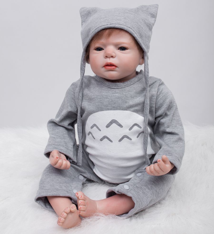 22 55cm Handmade Lifelike Baby Silicone Vinyl Boy Girl Reborn