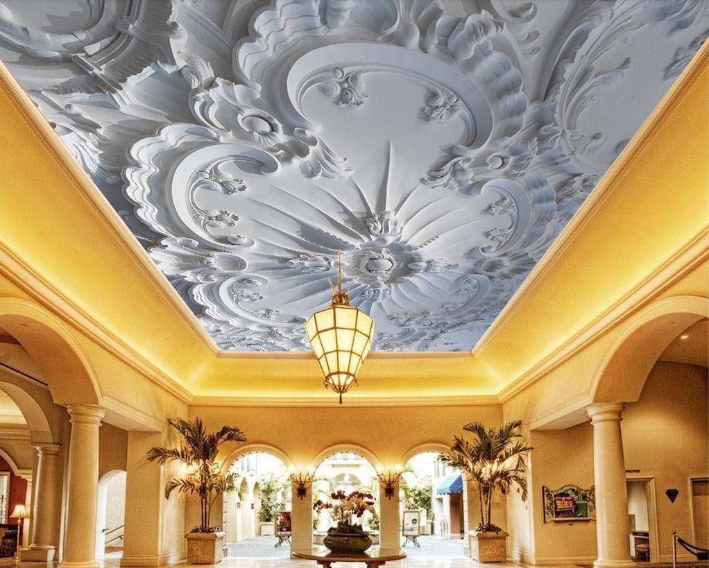 custom modern wallpaper 3d Ceiling Embossed pattern photo wallpaper