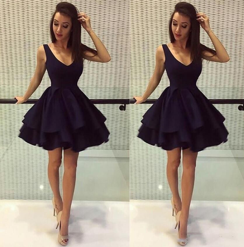 black a line short dress